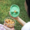 Cute monster lid portable snack box, silicone sealed glass bowl, adorable children's storage ornament Specification image